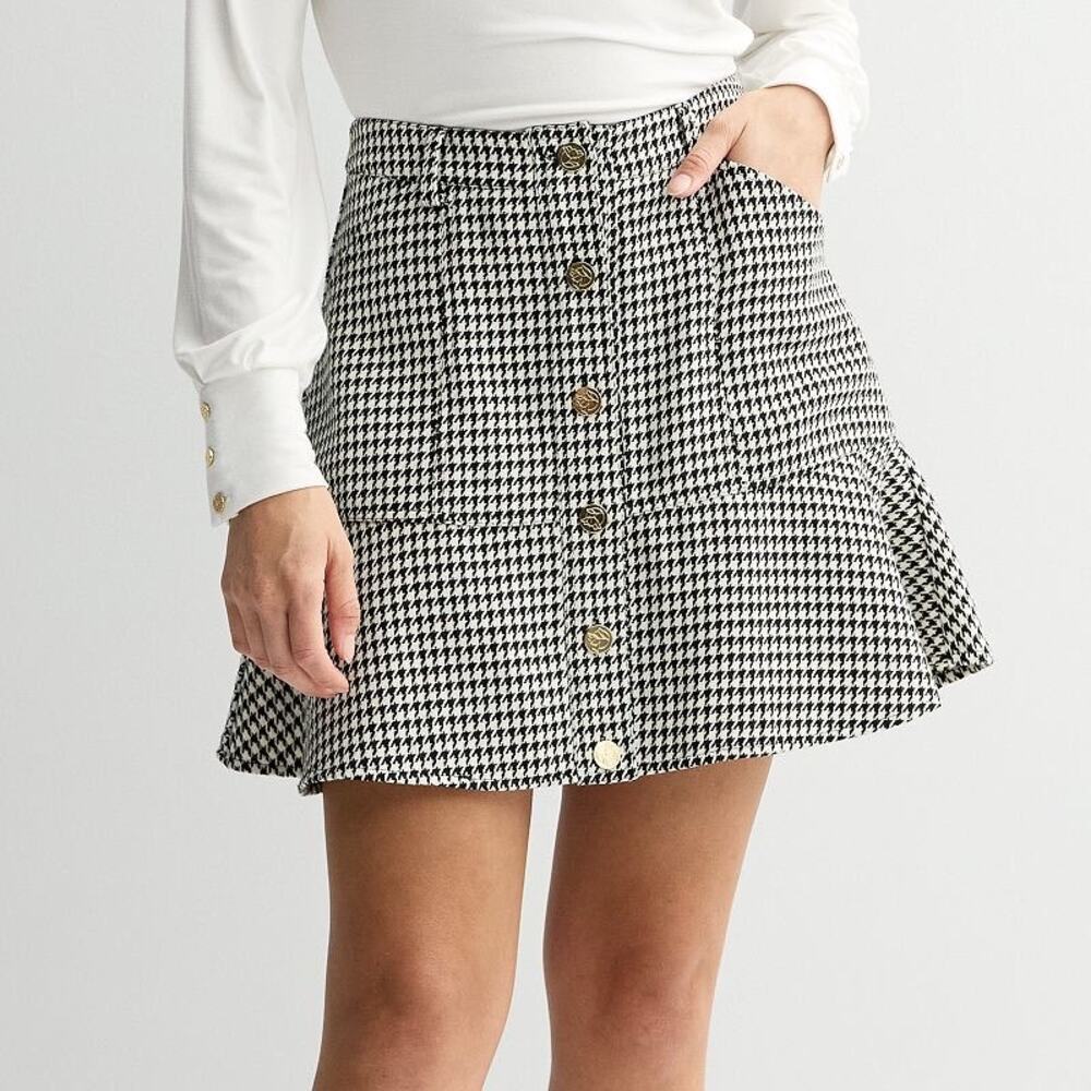 Draper James Houndstooth Skirt